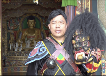 Local leader becomes mask dancer at Wangdue Phodrang Tshechu